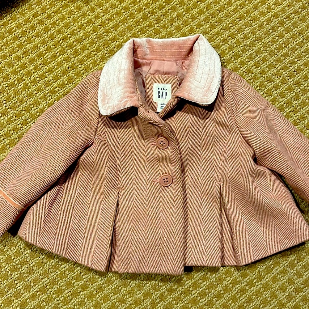 Baby Gap Mauve-y Pink 6-12M pea coat